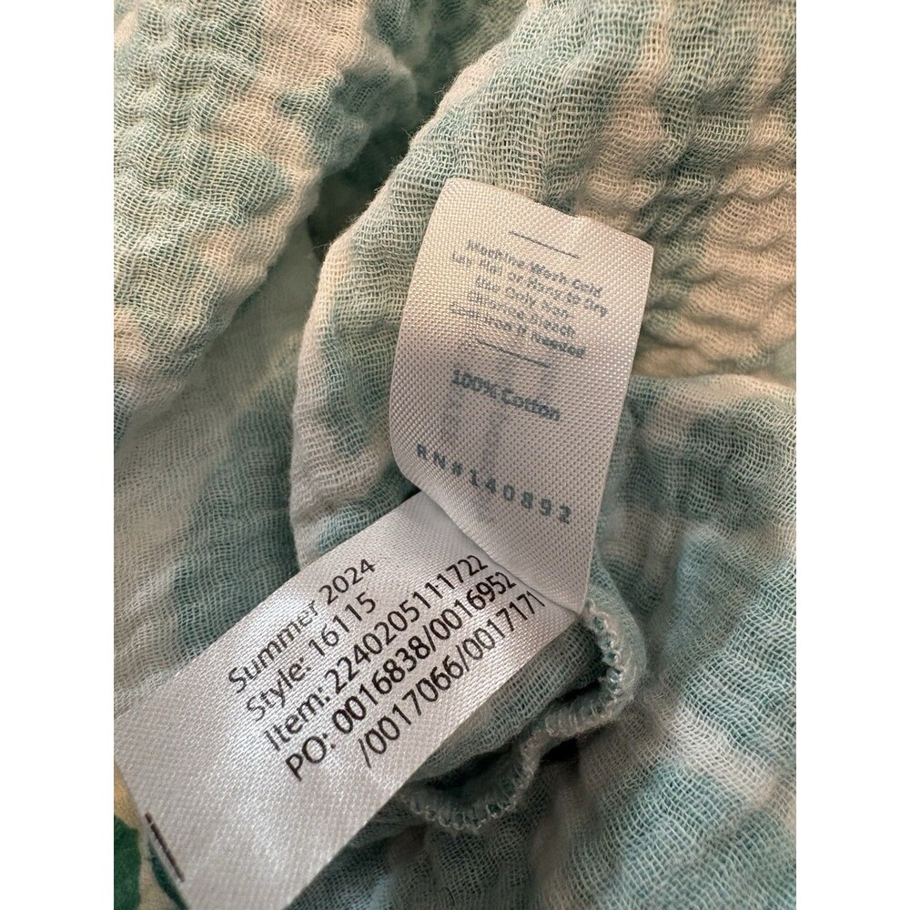 Marine Layer Skirt & Top SET Corrine Bold Teal Floral Gauze Tiered Maxi Sz XS-S - Picture 9 of 13